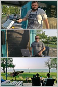 Aranypart Camping - Siófok-Szabadifürdő - Paletta strandbisztró kollázs: Bezerics Dani, DJ IPA, a Paletta terasz