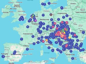 Kocsmaturista térkép - 2025.12.03-án, 536 település állásánál